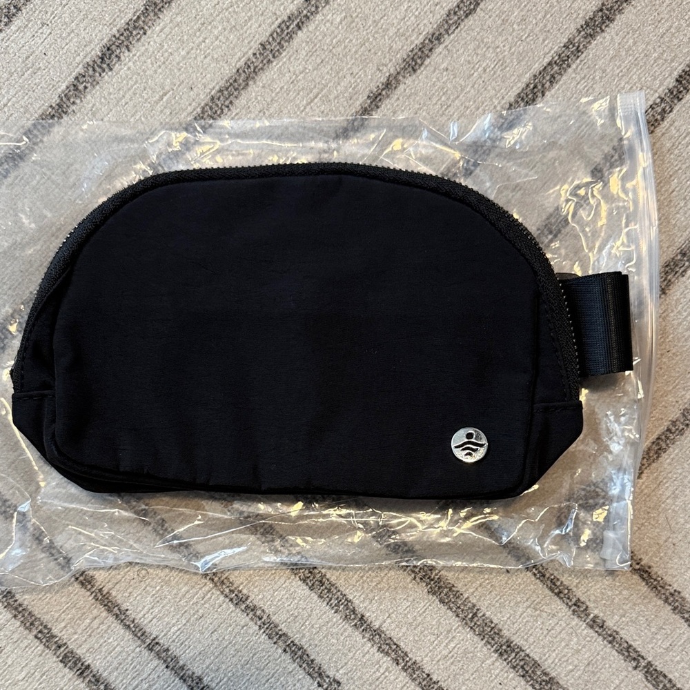 Halara Black Crossbody or Fanny Pack Pouch with Silver Logo